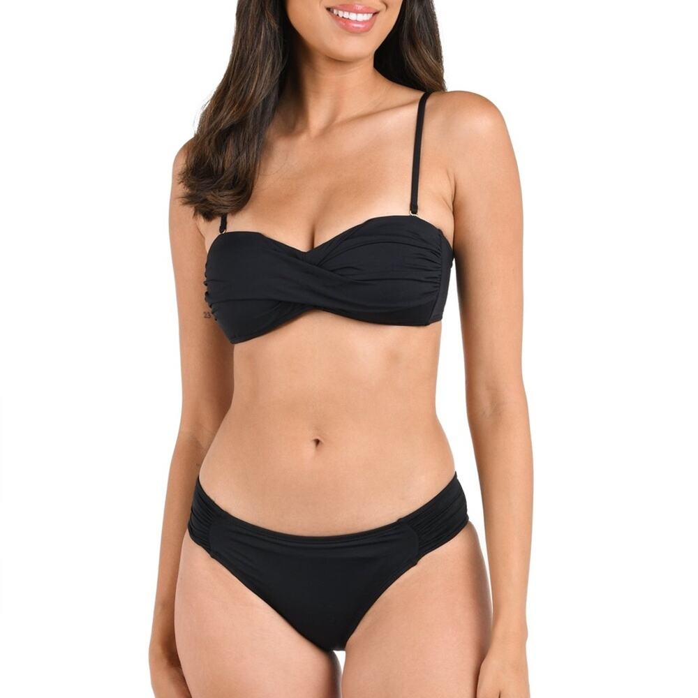 La Blanca Goddess Twist Bandeau Top Nwot
